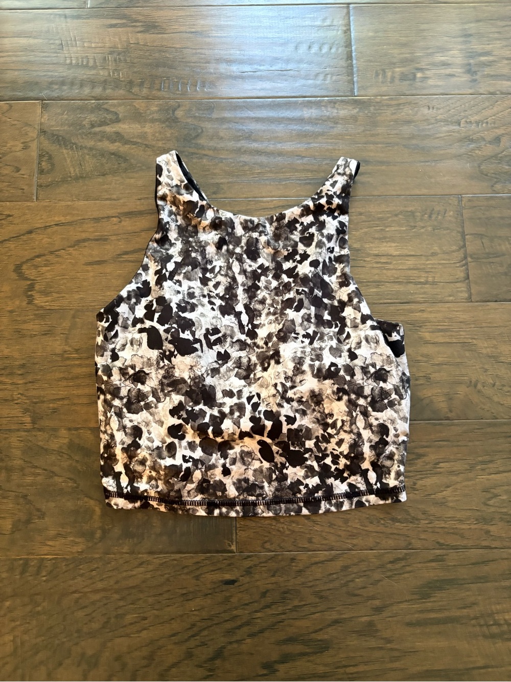 Joe Fresh Black and White Abstract Print Crop Tank